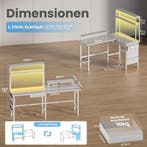 Gaming bureau - Gaming desk - Gaming tafel - 170x100 cm - Wi, Verzenden, Zo goed als nieuw