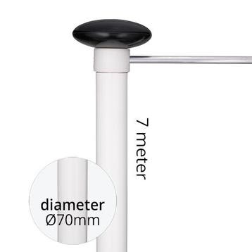 Aluminium baniermast 70mmØ 7 meter, Verzenden, Nieuw