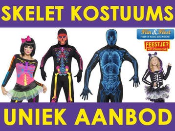 Mega aanbod skelet kostuums - Halloween skelet kostuum kopen, Verzenden, Nieuw