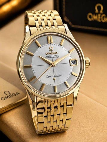 Omega - Constellation Chronometer Pie Pan Steel/Gold Jumbo, Nieuw