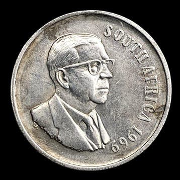 Zuid-Afrika. Silver 1 Rand (Dr. T.E. Dönges; English Legend