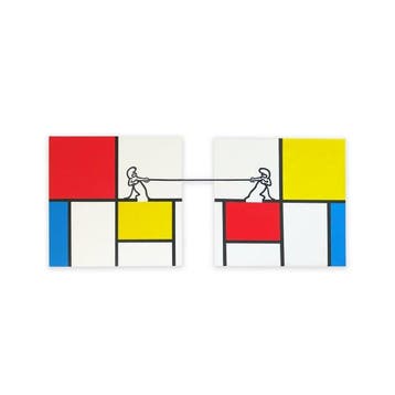Dario Assisi - La linea di Cavandoli in the Mondrian world :, Antiek en Kunst