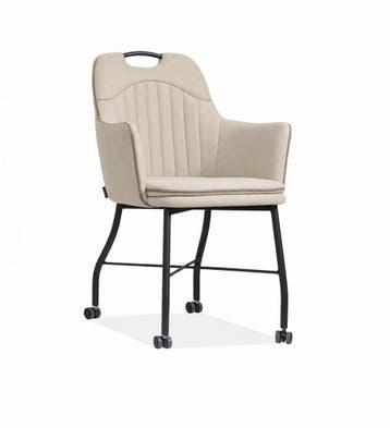 Eetkamerstoel Floria - eetkamerstoelen - Beige, Nieuw, Overige materialen