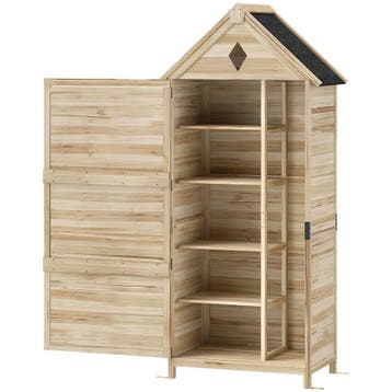 Tuinkast Hout, Waterdichte Gereedschapsschuur Met Asfalt Zad, Verzenden, Nieuw