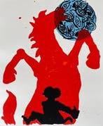 Jörg Immendorff (1945-2007) - Ohne Titel (rotes Pferd, Affe,