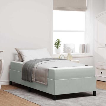 vidaXL Bedframe Lichtgrijs 80 x 200 cm Stof, Verzenden, Nieuw, Stof