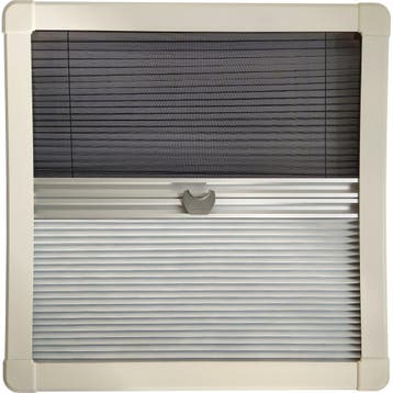 Horrex Gebogen Duo Plissé R5000 Crèmewit 734x544, Nieuw
