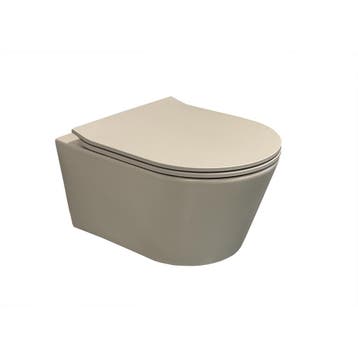 Wandcloset BWS Calitri Urb.y 48 cm Rimfree Compact Mat Taupe, Ophalen of Verzenden, Nieuw, Overige typen
