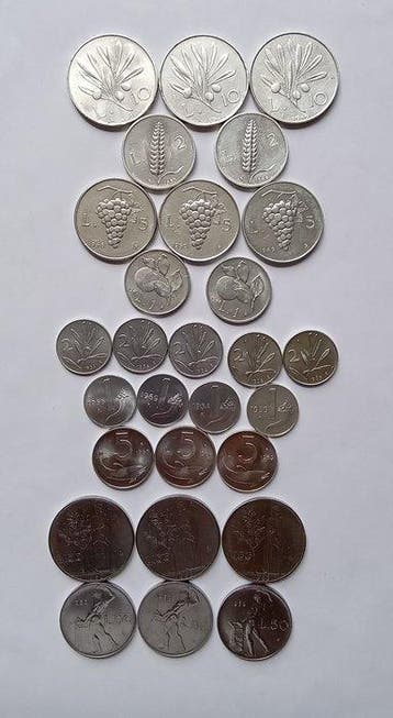 Italië, Republiek Lotto N. 28 Monete Repubblica Italiana -