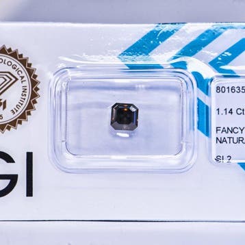 Zonder minimumprijs - 1 pcs Diamant (Natuurlijk gekleurd) -, Nieuw