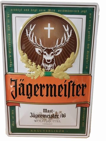 Jagermeister reclamebord, Verzamelen, Merken en Reclamevoorwerpen, Ophalen of Verzenden, Nieuw