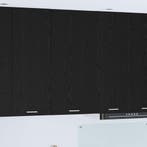 vidaXL Hangkast Zwarte Eik en Wit 50 x 31 x 100 cm Bewerkt, Verzenden, Nieuw, Zwart