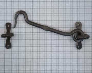 Deurhaak en vanger 150 mm ijzer blank, Verzenden, Nieuw