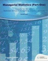 Custom Managerial Statistics Part 1 9781408094105, Boeken, Verzenden, Zo goed als nieuw