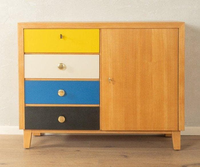 Musterring - Commode - Eik - ladekast uit de jaren vijftig, Antiek en Kunst, Antiek | Meubels | Stoelen en Banken