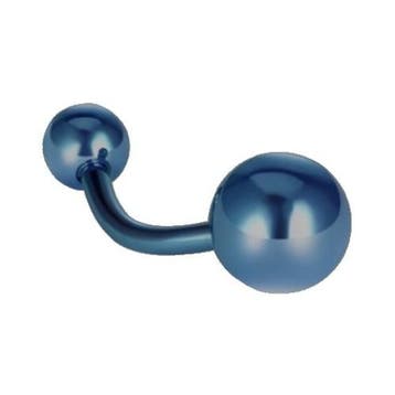 Fako Bijoux - Navelpiercing - Titanium - Blauw, Verzenden, Nieuw