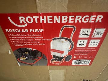Rothenberger Rosolar Pump No. 1500000135 Solarfüllstation, Ophalen of Verzenden, Gebruikt