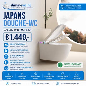 Hangtoilet Topversie | Japanse Douche WC | Slim Toilet, Verzenden, Nieuw, Toilet