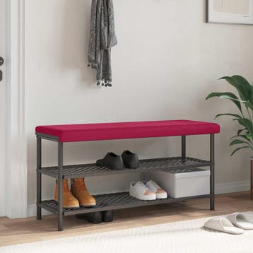 vidaXL Bankkussen fluweel Wijnrood Diepte 35 cm, Verzenden, Nieuw, Rood