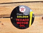Golden Texaco motor oil reclamebord, Verzenden, Nieuw
