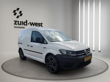 Volkswagen Caddy 1.6 TDI L1H1 CarPlay Camera Airco, Euro 5, Stof, Gebruikt, Zwart