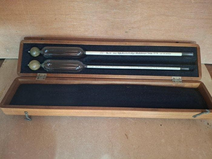 Hydrometer - Glas - Aerometer/hydrometer, Antiek en Kunst, Curiosa en Brocante