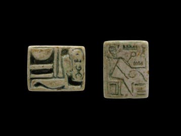 Oud-Egyptisch Openwerkplaquette voor Thutmose III
