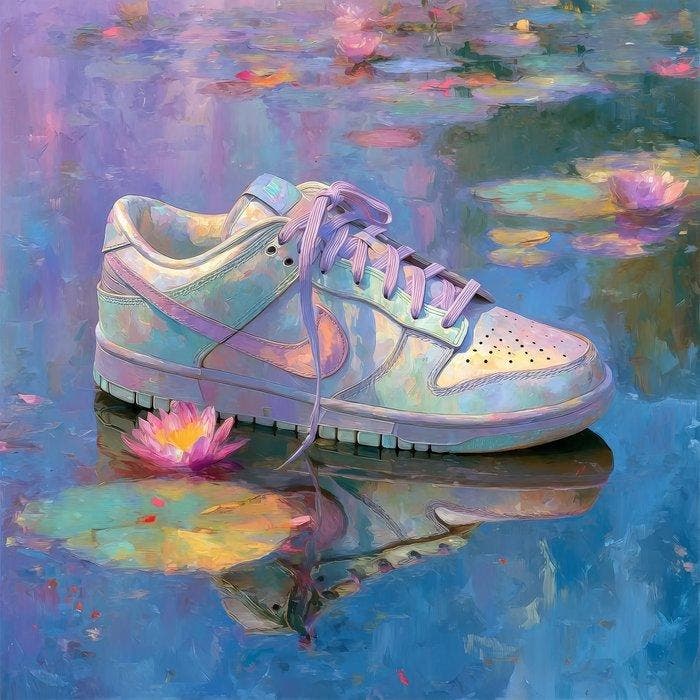 MEDSAN - Monets Water Lilies Dunk ( ) - Hand Signed, Antiek en Kunst, Kunst | Designobjecten