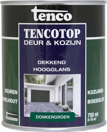 Tencotop Deur & Kozijn Hoogglans - 750ml - Donkergroen, Verzenden, Nieuw