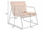 Retro fauteuil MUSTANG LOUNGER mosterdgeel fluweel met, Huis en Inrichting, Fauteuils, Ophalen of Verzenden, Nieuw