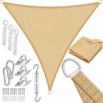 Schaduwdoek - Zonnezeil - Driehoek - 3x3x3 m - Zand - KESSER, Verzenden, Zo goed als nieuw