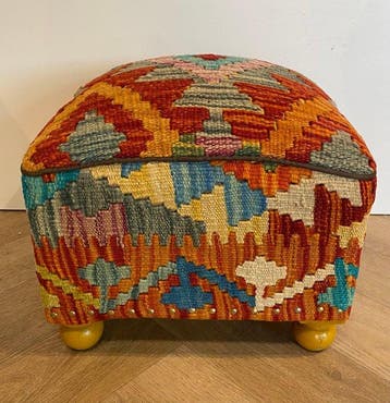 Kelim Poef(Ongebruikt/Nieuw) - Kelim - 34 cm - 34 cm, Nieuw