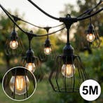 Complete Prikkabel met 5x lampenkappen | 5 Meter, Ophalen of Verzenden, Nieuw, 50 tot 250 watt, Hanglamp