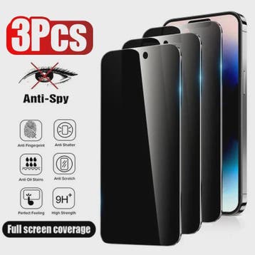 3x Privacy Screenprotector Anti-Spy Glas voor iPhone 11 t/m, Verzenden, Nieuw