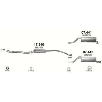 Middendemper OPEL [17.340], Nieuw, Opel