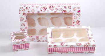 Cupcakes verpakken, Cupcakedoosje / cupcakedozen div. maten, Verzenden, Nieuw, Cupcakes, Serveervorm