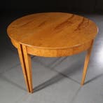 Stel blonde esdoornhouten  demi lune halve maantafels ca 189, Antiek en Kunst, Antiek | Meubels | Tafels, Ophalen of Verzenden