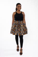 Afrikaanse print mini rok - Bruin Zwart Bogolan - S, Kleding | Dames, Ophalen of Verzenden, Nieuw