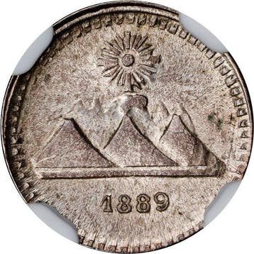 Guatemala. 1/4 Real 1889 - NGC MS64