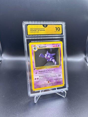 Pokémon - 1 Graded card - Haunter 29 Base Set First edition, Nieuw