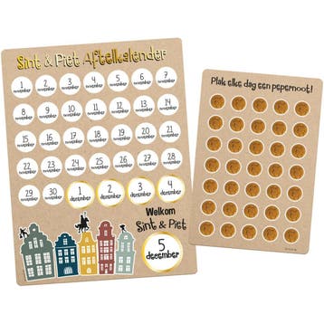 Aftelkalender Welkom Sint & Piet, Ophalen of Verzenden, Nieuw