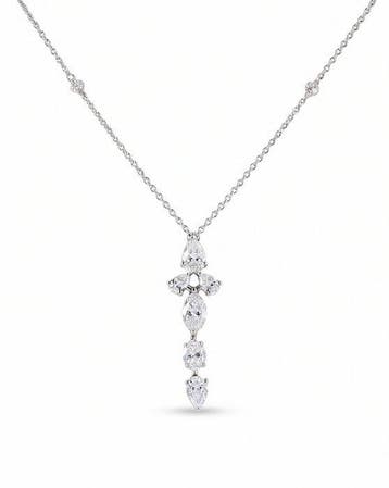 Halsketting - 14 karaat Witgoud - 1.54ct. tw. Diamant, Nieuw