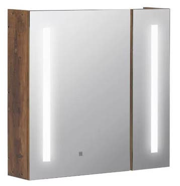 LED Spiegelkast Badkamer – 2 Deuren, Touch Schakelaar, 70x15, Verzenden, Nieuw