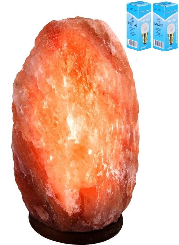 Zoutlamp GROOT XXL 18-21kg met 2x Gloeilamp - Himalaya Zo..., Huis en Inrichting, Lampen | Tafellampen, Nieuw, Ophalen of Verzenden