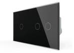 Livolo Touchscreen Schakelaar | Zwart | 1+2 | Aan/Uit |, Ophalen of Verzenden, Nieuw, Schakelaar