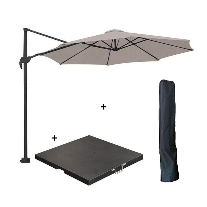 Garden Impressions Hawaii zweefparasol S Ø300 - donker, Tuin en Terras, Partytenten, Verzenden