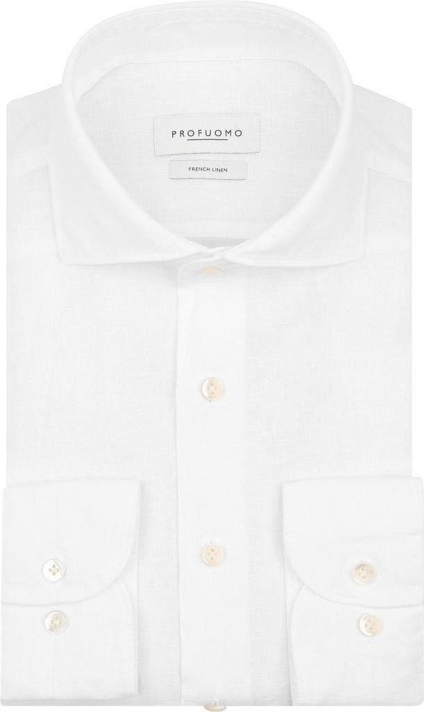 Profuomo Overhemd Linnen Wit maat 45 Heren, Kleding | Heren, Overhemden, Wit, Nieuw, Verzenden