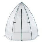 [en.casa] Tuinkas Hunze foliekas 200xØ240 cm wit en groen, Tuin en Terras, Tuinhuizen, Verzenden, Nieuw