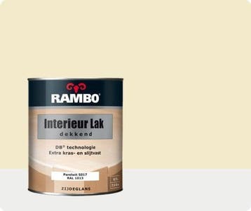 Rambo Interieur Lak Dekkend Zijdeglans - Parelwit RAL 101..., Wit, Nieuw, Ophalen of Verzenden, Lak