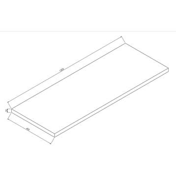 Wiesbaden Alvara Topblad - 120x46cm - Donker Eiken, Ophalen of Verzenden, Nieuw